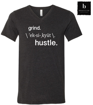 
                  
                    Load image into Gallery viewer, grind. execute. hustle. (v-neck)
                  
                