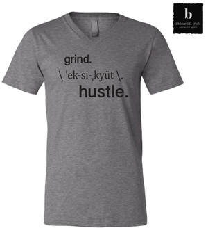 
                  
                    Load image into Gallery viewer, grind. execute. hustle. (v-neck)
                  
                